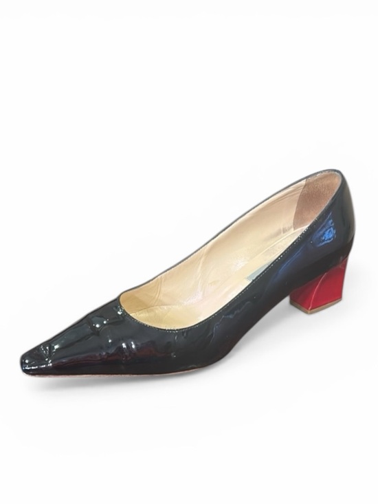 Diane B. Milano Shoes - Diane B. Milano Women’s Black Patent Pointed Toe Pump Red Heels Size 8.5